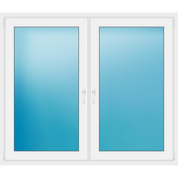 Zweiflügeliges Fenster 164 x 141 cm Farbe Weiß