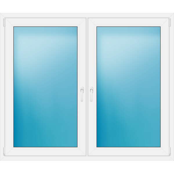 Zweiflügeliges Kunststofffenster 165x140 cm Weiß 