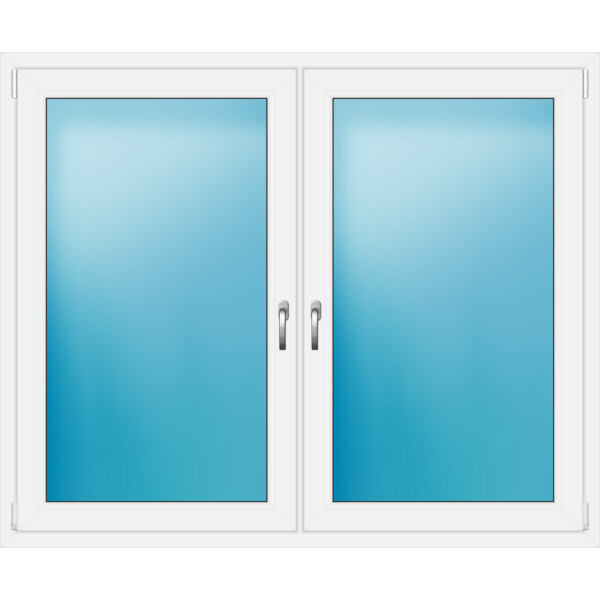 Zweiflügeliges Kunststofffenster 167x138 cm Weiß 