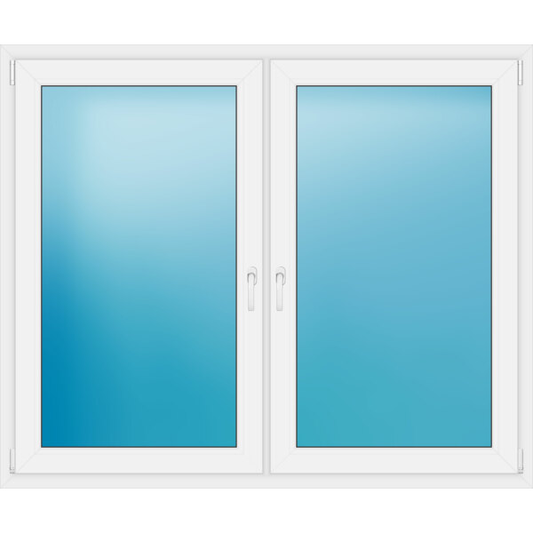 Zweiflügeliges Kunststofffenster 168x140 cm Weiß 