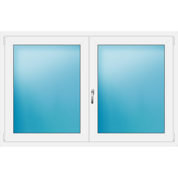 Zweiflügeliges Kunststofffenster 170x110 cm Weiß 