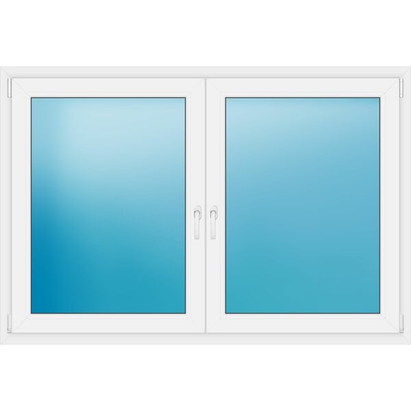 Zweiflügeliges Fenster 170 x 115 cm Farbe Weiß