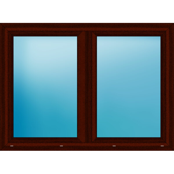 Zweiflügeliges Kunststofffenster 170x125 cm Mahagoni 