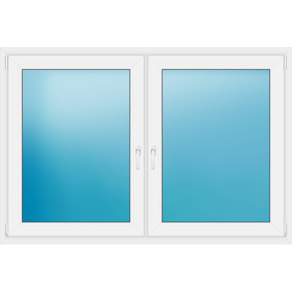 Zweiflügeliges Kunststofffenster 172x116 cm Weiß 