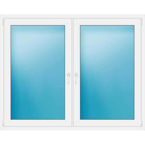 Zweiflügeliges Kunststofffenster 173x138 cm Weiß 