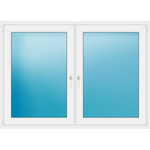 Zweiflügeliges Kunststofffenster 174x125 cm Weiß 