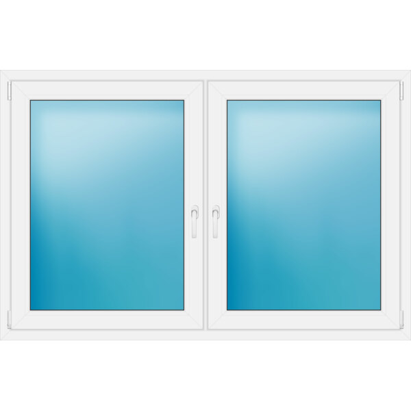 Zweiflügeliges Kunststofffenster 175x115 cm Weiß 