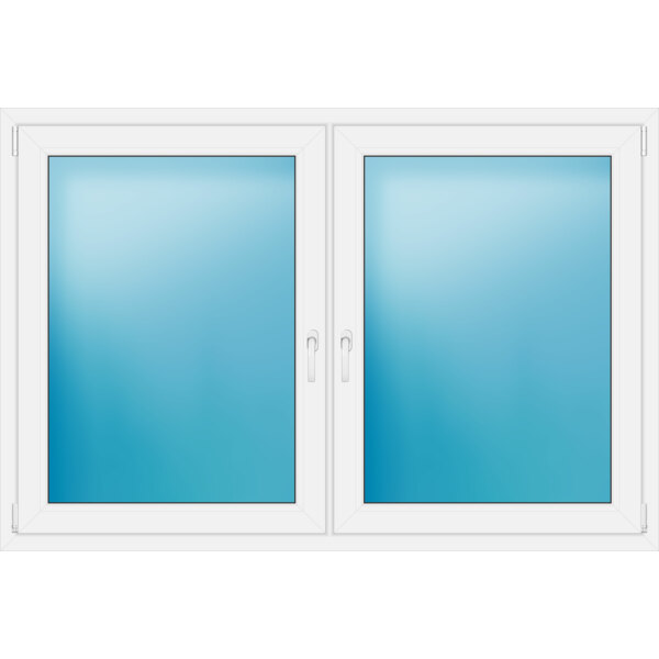 Zweiflügeliges Fenster 176 x 118 cm Farbe Weiß