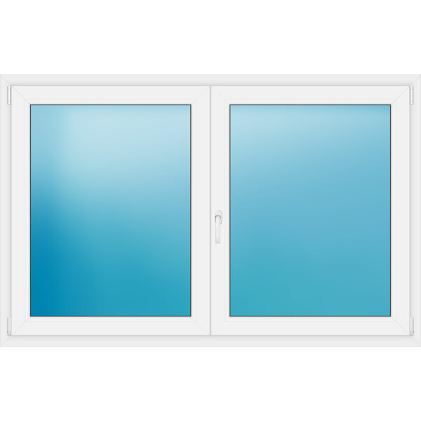 Zweiflügeliges Kunststofffenster 178.5x115.5 cm Weiß 