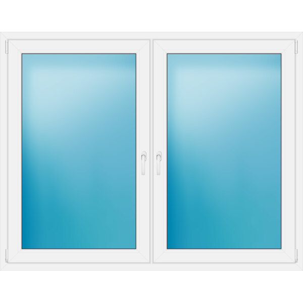 Zweiflügeliges Kunststofffenster 179x141 cm Weiß 