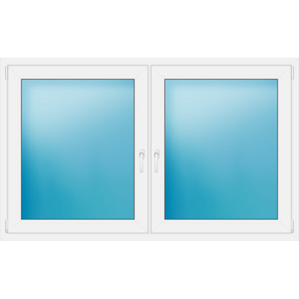 Zweiflügeliges Kunststofffenster 180x110 cm Weiß 