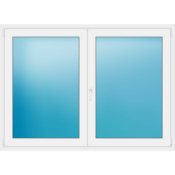 Zweiflügeliges Fenster 180 x 130 cm Farbe Weiß