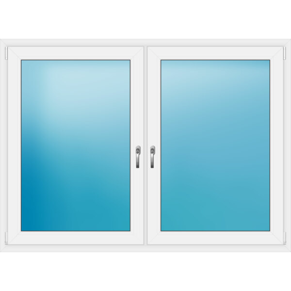 Zweiflügeliges Fenster 180 x 132 cm Farbe Weiß