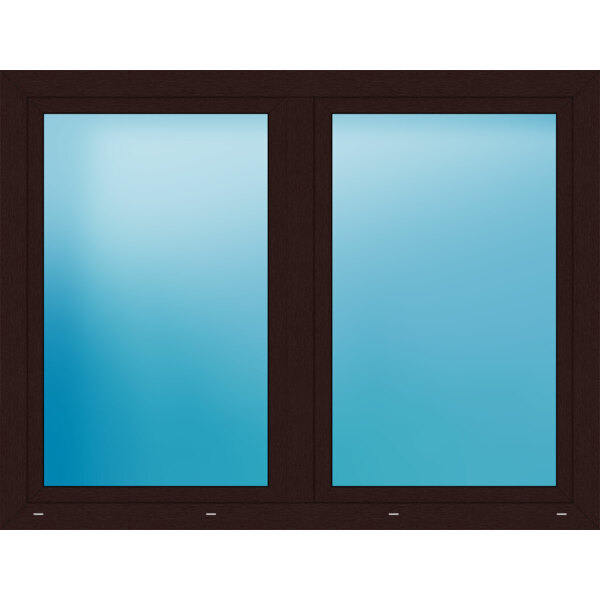 Zweiflügeliges Kunststofffenster 180x138 cm Braun 