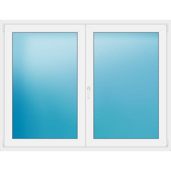 Zweiflügeliges Kunststofffenster 180x138 cm Weiß 