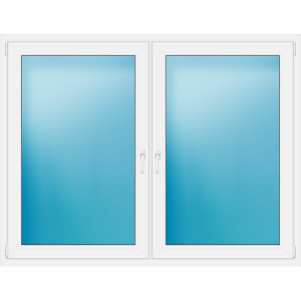 Zweiflügeliges Kunststofffenster 180x139 cm Weiß 