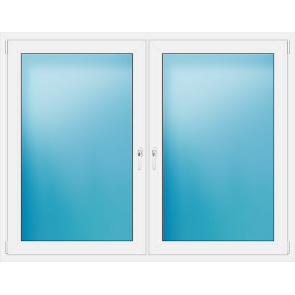 Zweiflügeliges Kunststofffenster 180x140 cm Weiß 
