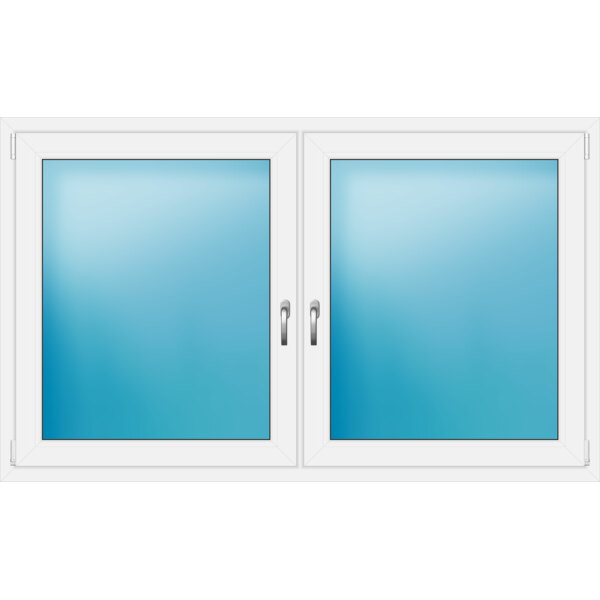 Zweiflügeliges Kunststofffenster 182.5x110.8 cm Weiß 