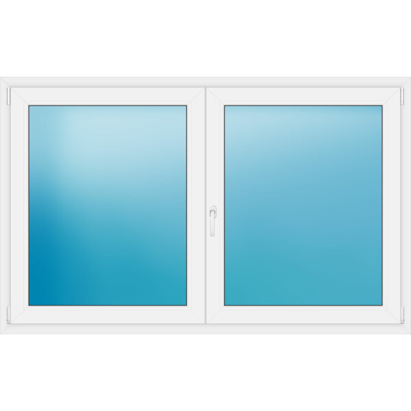 Zweiflügeliges Kunststofffenster 187x117 cm Weiß 