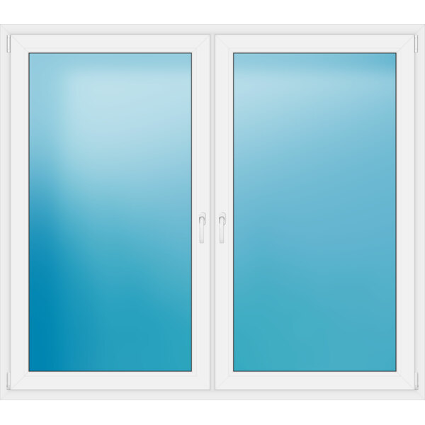 Zweiflügeliges Kunststofffenster 192x170 cm Weiß 