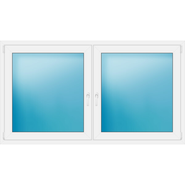 Zweiflügeliges Kunststofffenster 193x108 cm Weiß 