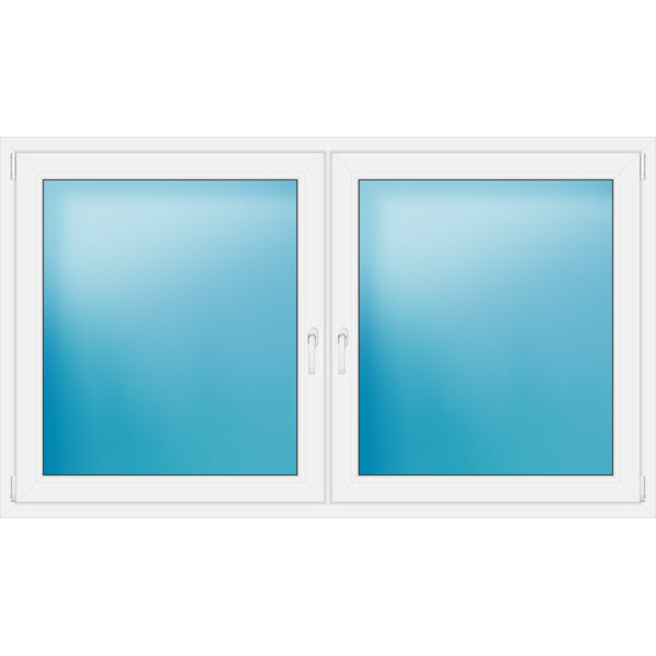 Zweiflügeliges Kunststofffenster 196x114 cm Weiß 