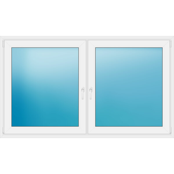 Zweiflügeliges Kunststofffenster 196x115 cm Weiß 