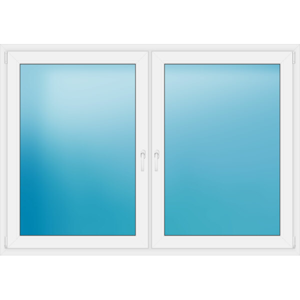 Zweiflügeliges Kunststofffenster 196x138 cm Weiß 