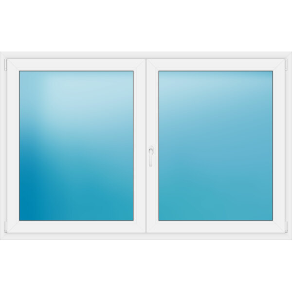Zweiflügeliges Kunststofffenster 197x127 cm Weiß 