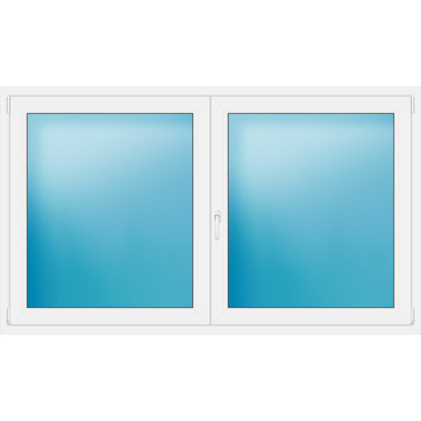 Zweiflügeliges Kunststofffenster 200x118 cm Weiß 