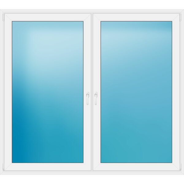 Zweiflügeliges Fenster 200 x 180 cm Farbe Weiß