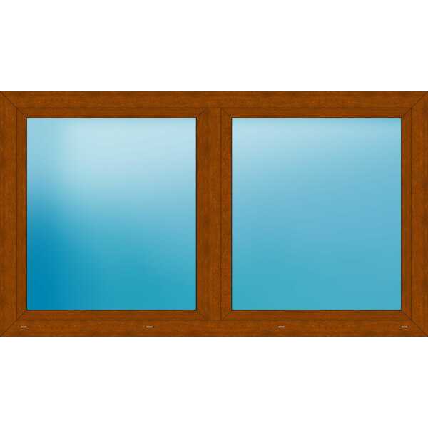 Zweiflügeliges Kunststofffenster 209x120 cm Golden Oak 