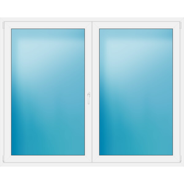 Zweiflügeliges Kunststofffenster 210x170 cm Weiß 