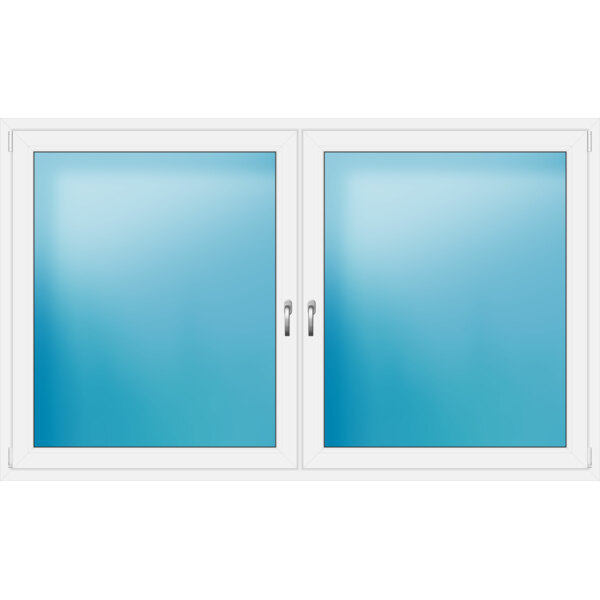Zweiflügeliges Kunststofffenster 228x138 cm Weiß 
