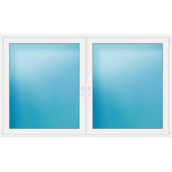 Zweiflügeliges Kunststofffenster 236x142.5 cm Weiß 