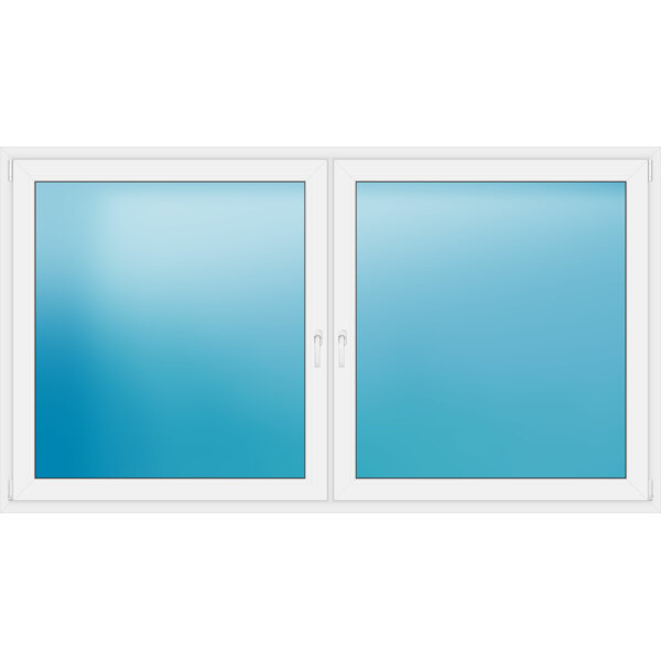 Zweiflügeliges Fenster 246 x 137 cm Farbe Weiß