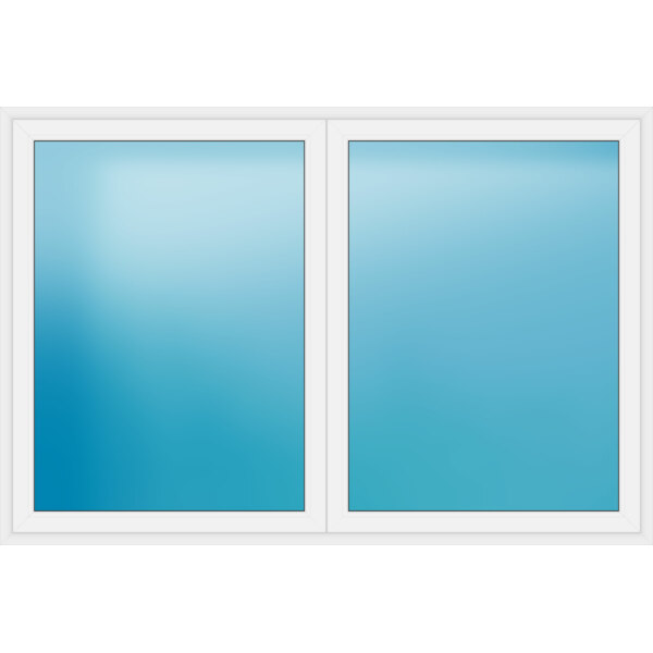 Zweiflügeliges Fenster 246 x 165 cm Farbe Weiß