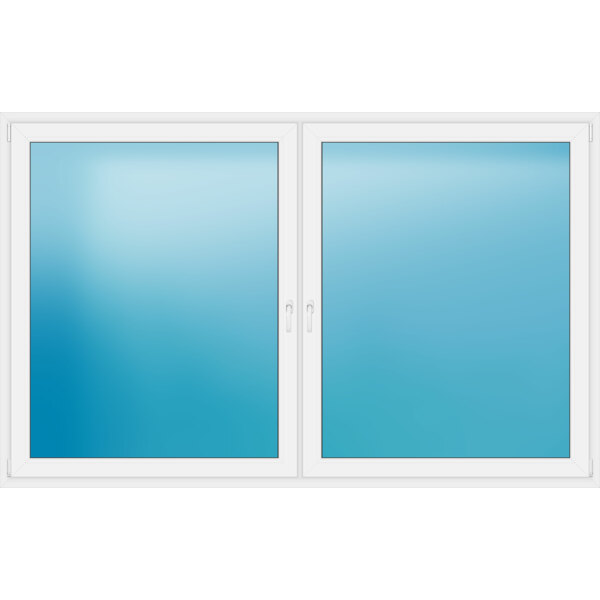 Zweiflügeliges Kunststofffenster 260x163 cm Weiß 