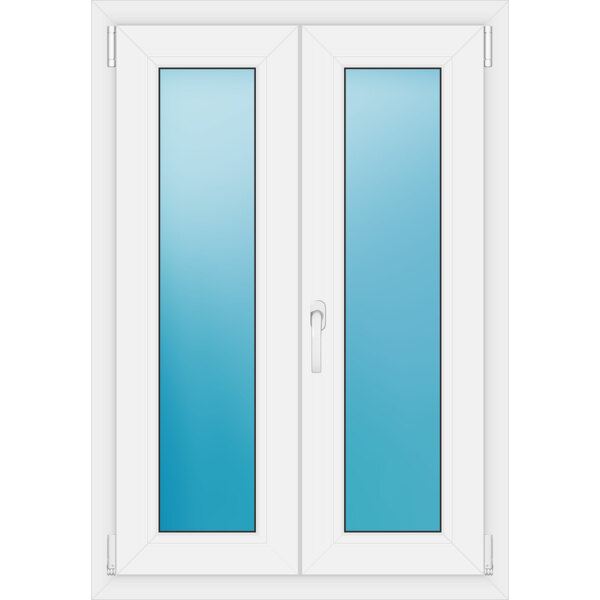 Zweiflügeliges Fenster 80 x 115 cm Farbe Weiß