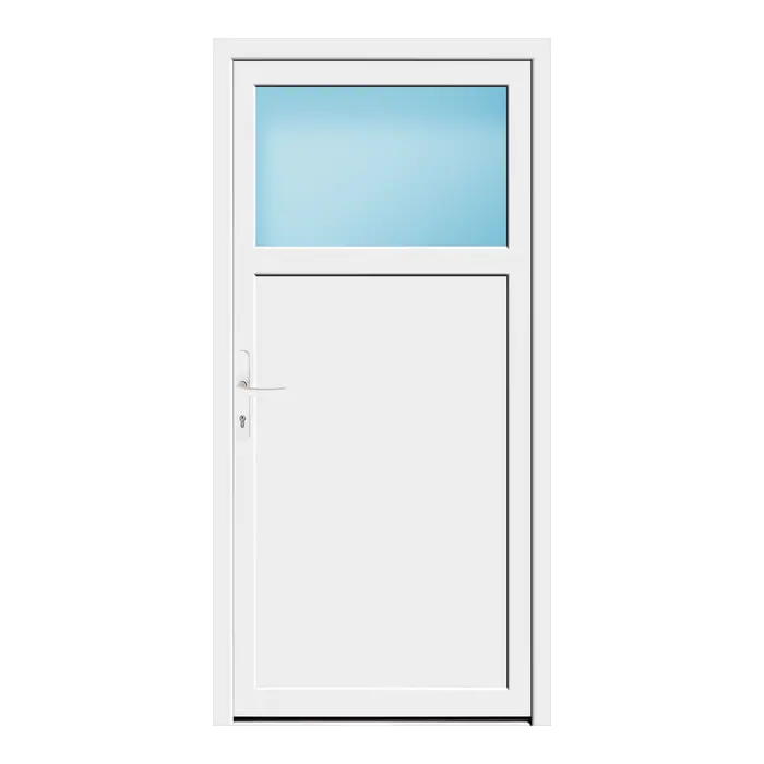 Nebeneingangstür 89x181 cm 1/3 Glas Weiß