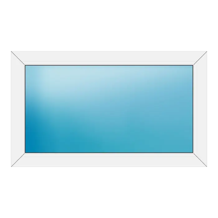 Festverglasung aus Kunststoff 112x66 cm Weiß
