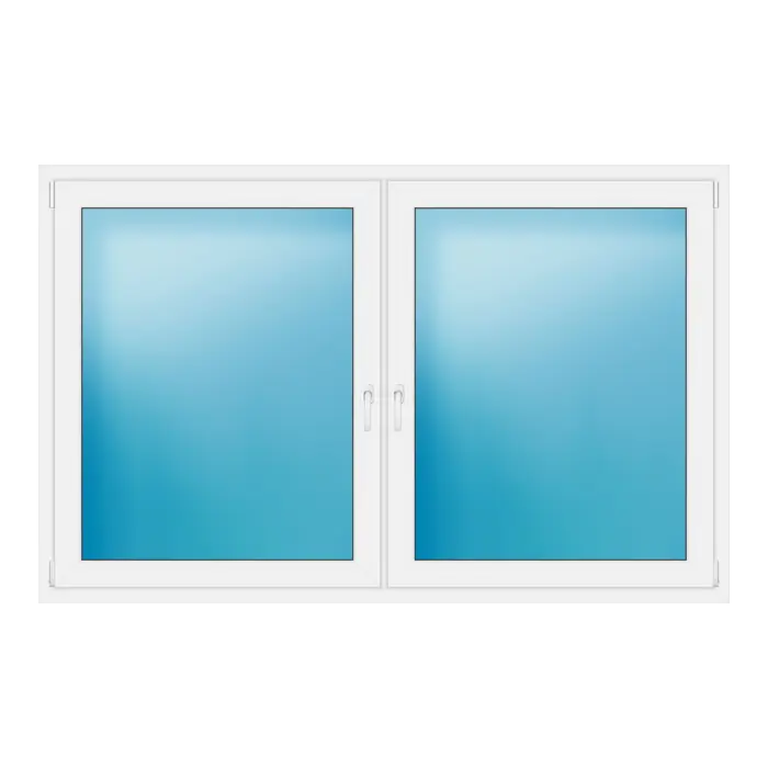 Zweiflügeliges Kunststofffenster 205x130 cm Weiß