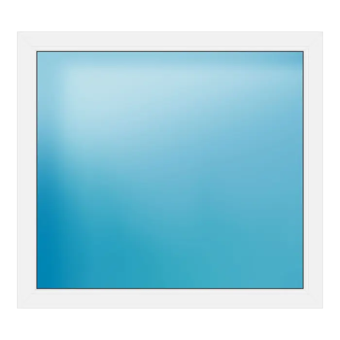 Festverglasung aus Kunststoff 125x113 cm Weiß