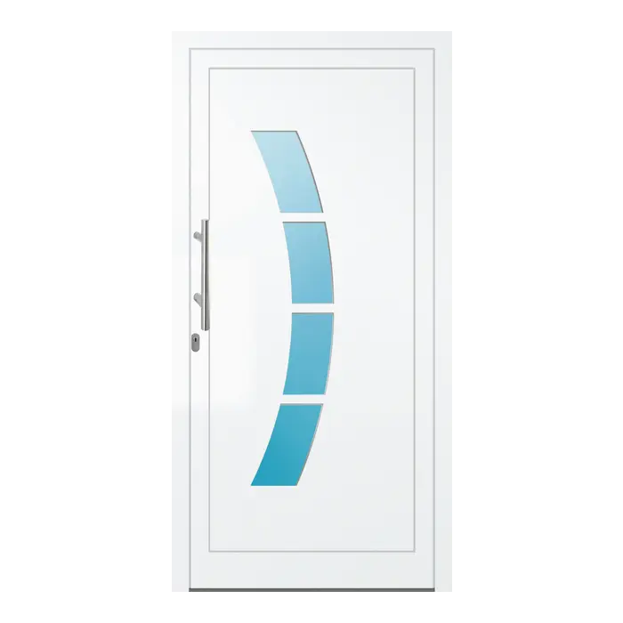 Haustür Aluminium 100x200 cm Prezo Top 06 Verkehrsweiß RAL 9016