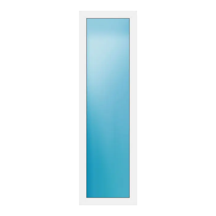 Festverglasung aus Kunststoff 62x208 cm Weiß