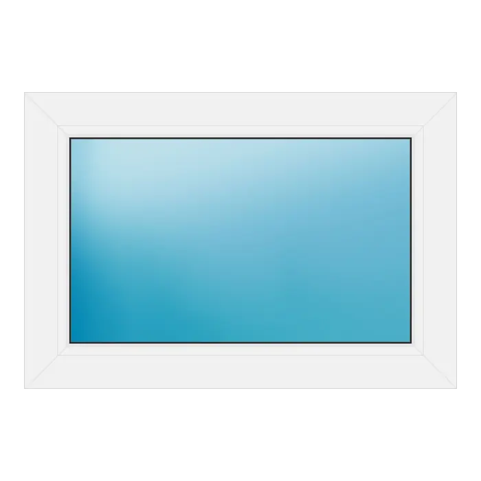 Festverglasung aus Kunststoff 76x52 cm Weiß