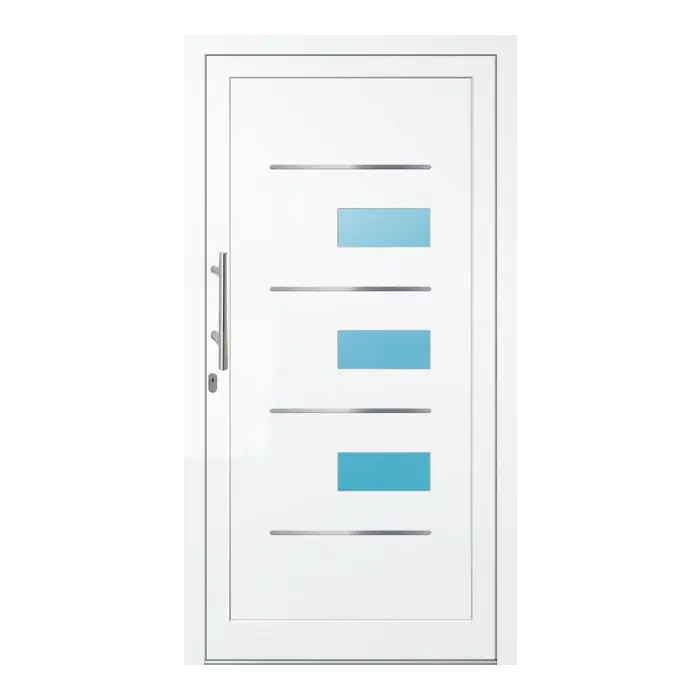 Haustür Aluminium 112x212 cm Prezo Top 18 Verkehrsweiß RAL 9016