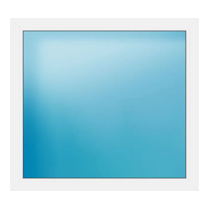 Festverglasung aus Kunststoff 120x110 cm Weiß