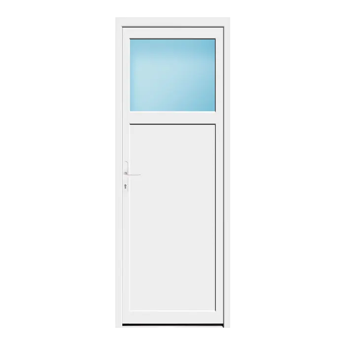 Nebeneingangstür 85x230 cm 1/3 Glas Weiß