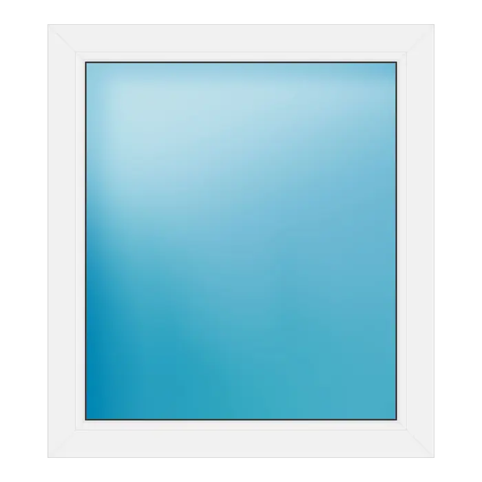 Festverglasung aus Kunststoff 82x92 cm Weiß